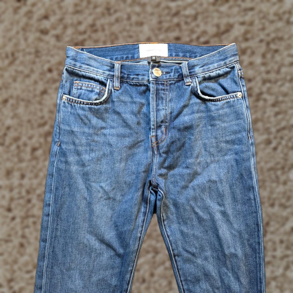 Vintage Current/Elliott Jeans Womens 25 Blue Denim Button Fly Straight Leg Capsule Casual Size 42" / US 20 - 1 Thumbnail