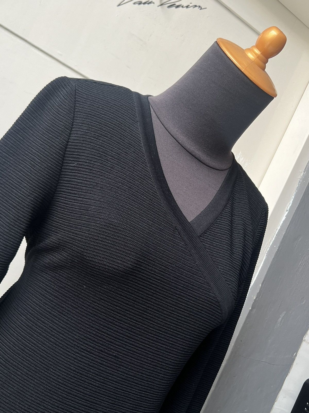 Balenciaga BALENCIAGA Paris Black Knit Dress Size XS / US 0-2 / IT 36-38 - 4 Thumbnail