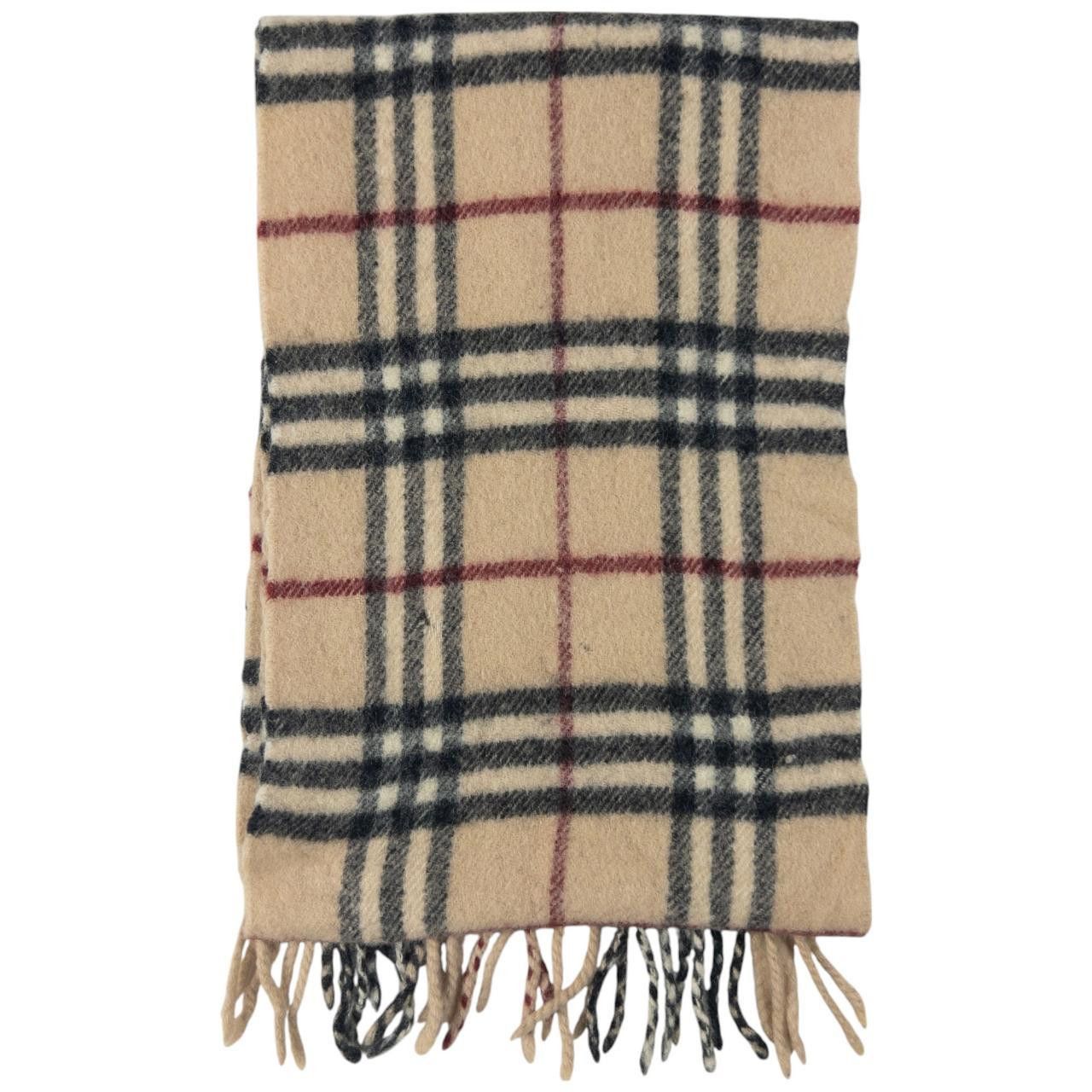 Burberry Vintage Burberry Nova Check Lambswool Tassel Scarf Size ONE SIZE - 3 Thumbnail