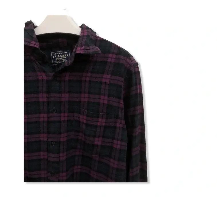 Flannel Japanese Brand Uniqlo Plaid Tartan Flannel Shirt 👕 Size US M / EU 48-50 / 2 - 2 Thumbnail
