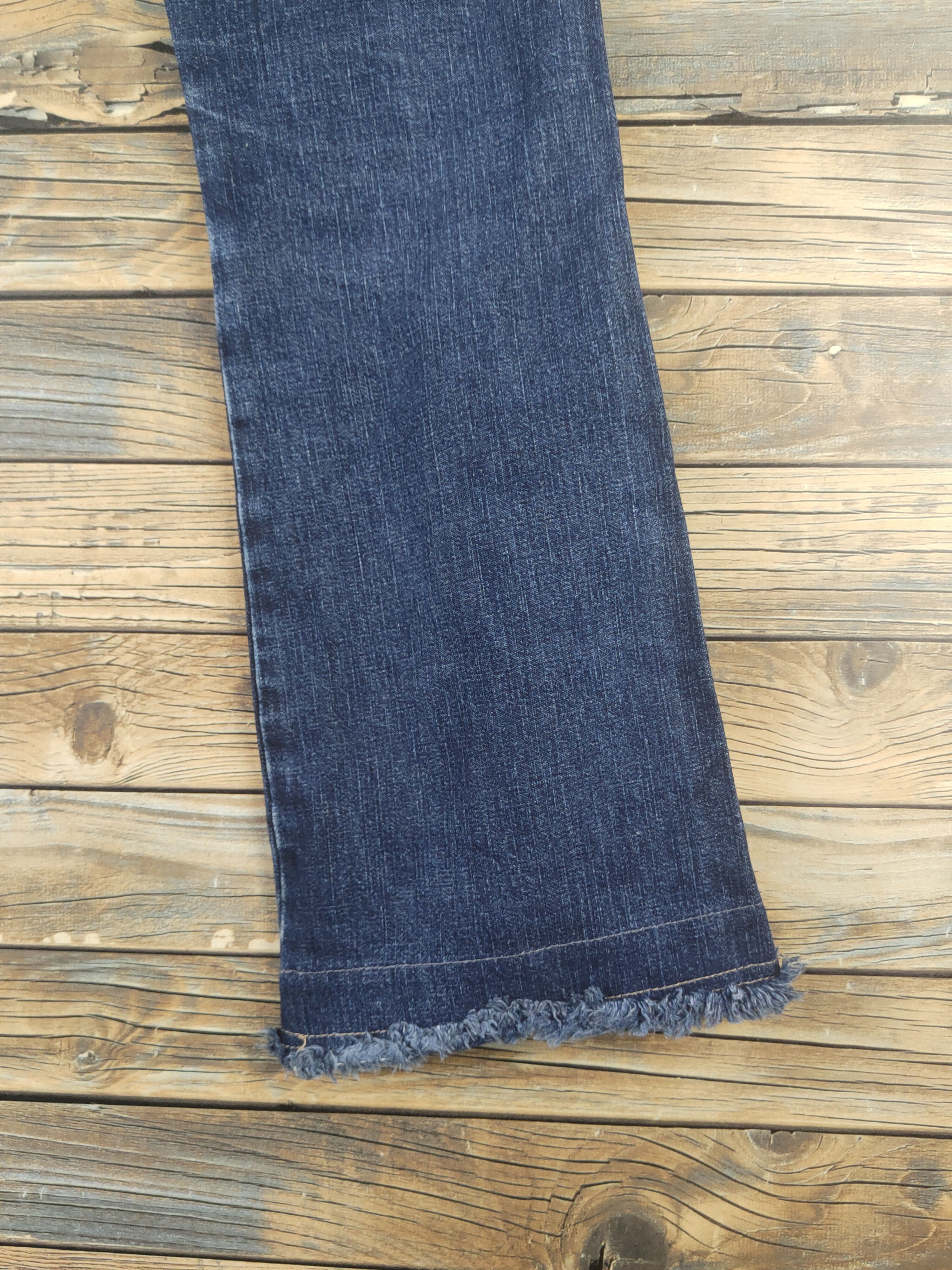 Japanese Brand DL Tanker Zip Blue Distressed Ripped Jeans #1916 Size 26" / US 2 / IT 38 - 12 Thumbnail