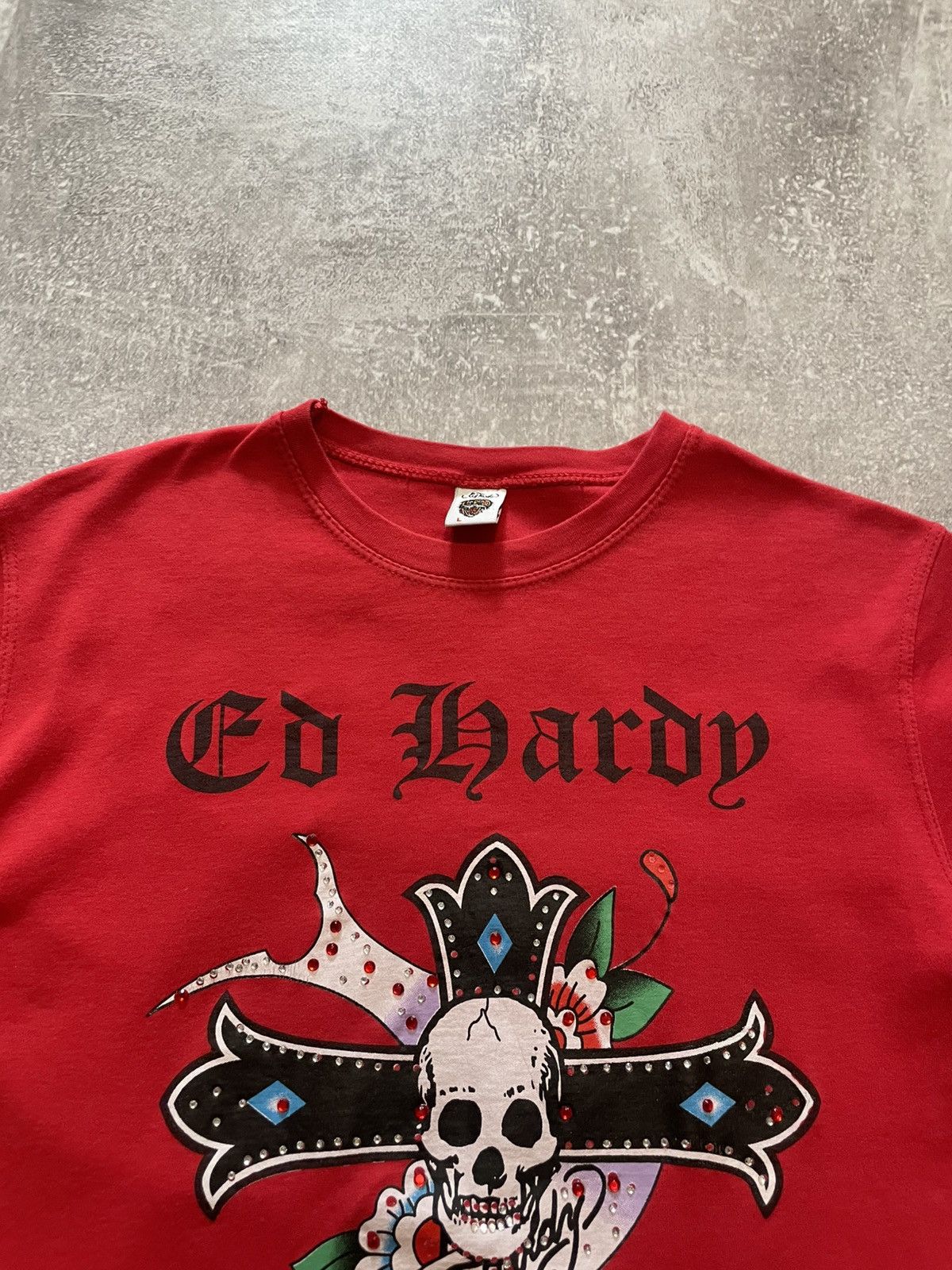 Ed Hardy × Vintage Vintage Ed Hardy Y2K T-Shirt Size US S / EU 44-46 / 1 - 2 Thumbnail