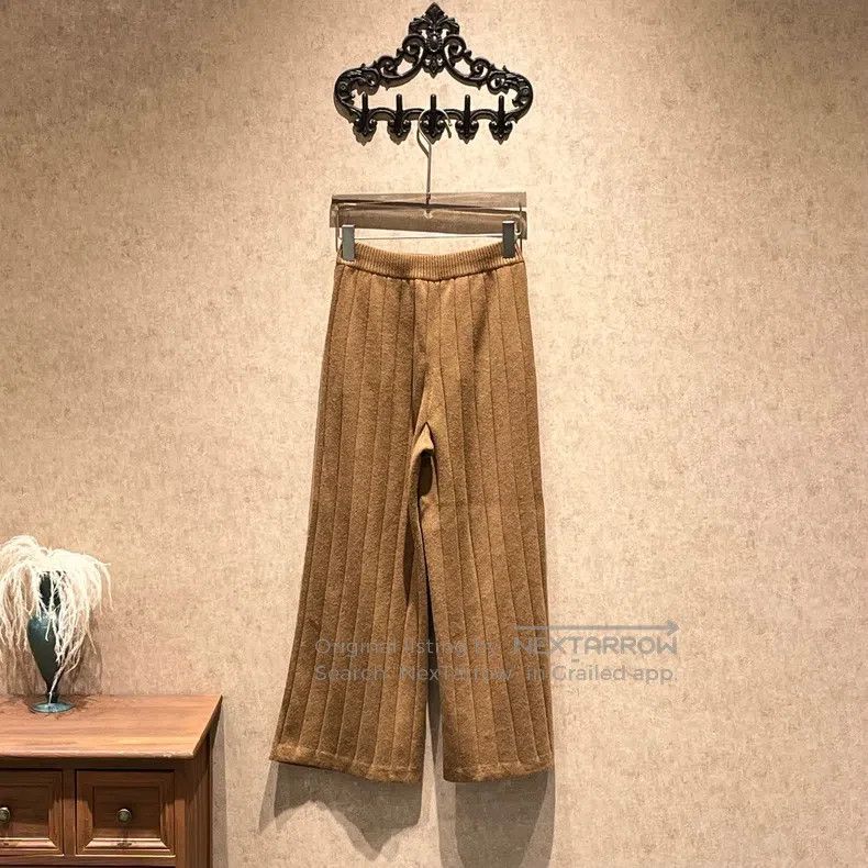 Loro Piana Loro Piana Camel Babe Cashmere Cashmere Knit Wide Leg Pant Size 25" / US 0 / IT 36 - 2 Thumbnail