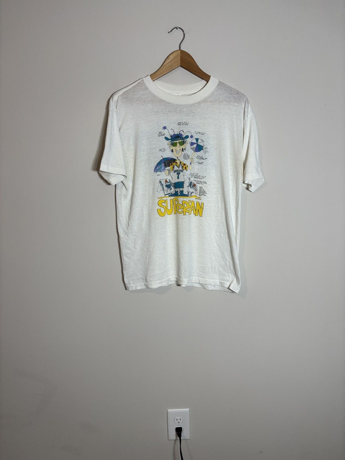 NBA Vintage 1989 Charlotte Hornets Superfan Shirt Size US L / EU 52-54 / 3 - 1 Thumbnail