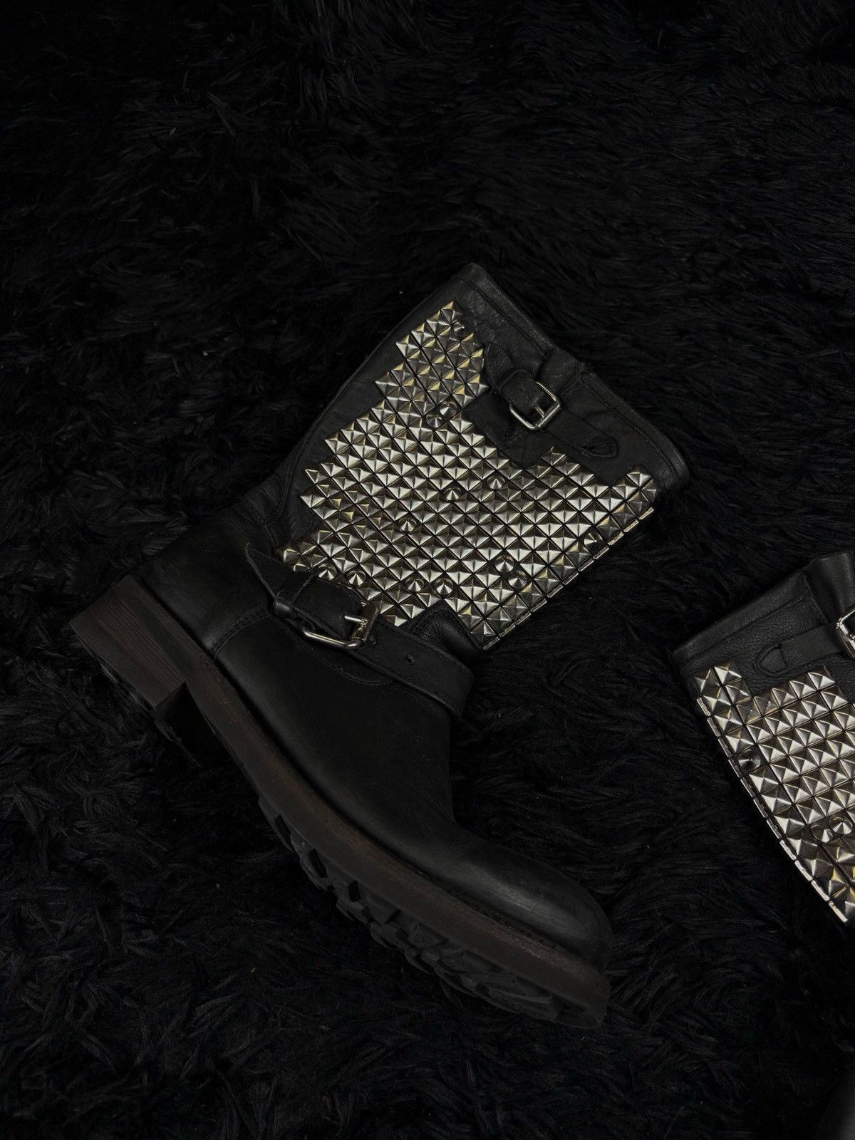 ASH Archive Avant Garde Pyramids Ankle Leather Boots