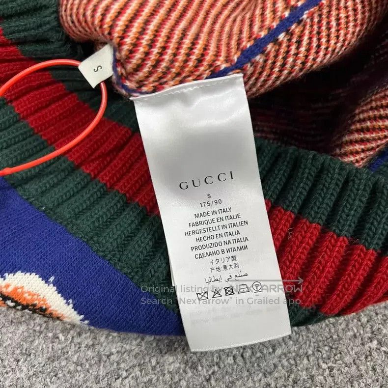 Gucci Gucci Tiger head full print inlay knitted cardigan coat Size US S / EU 44-46 / 1 - 6 Thumbnail