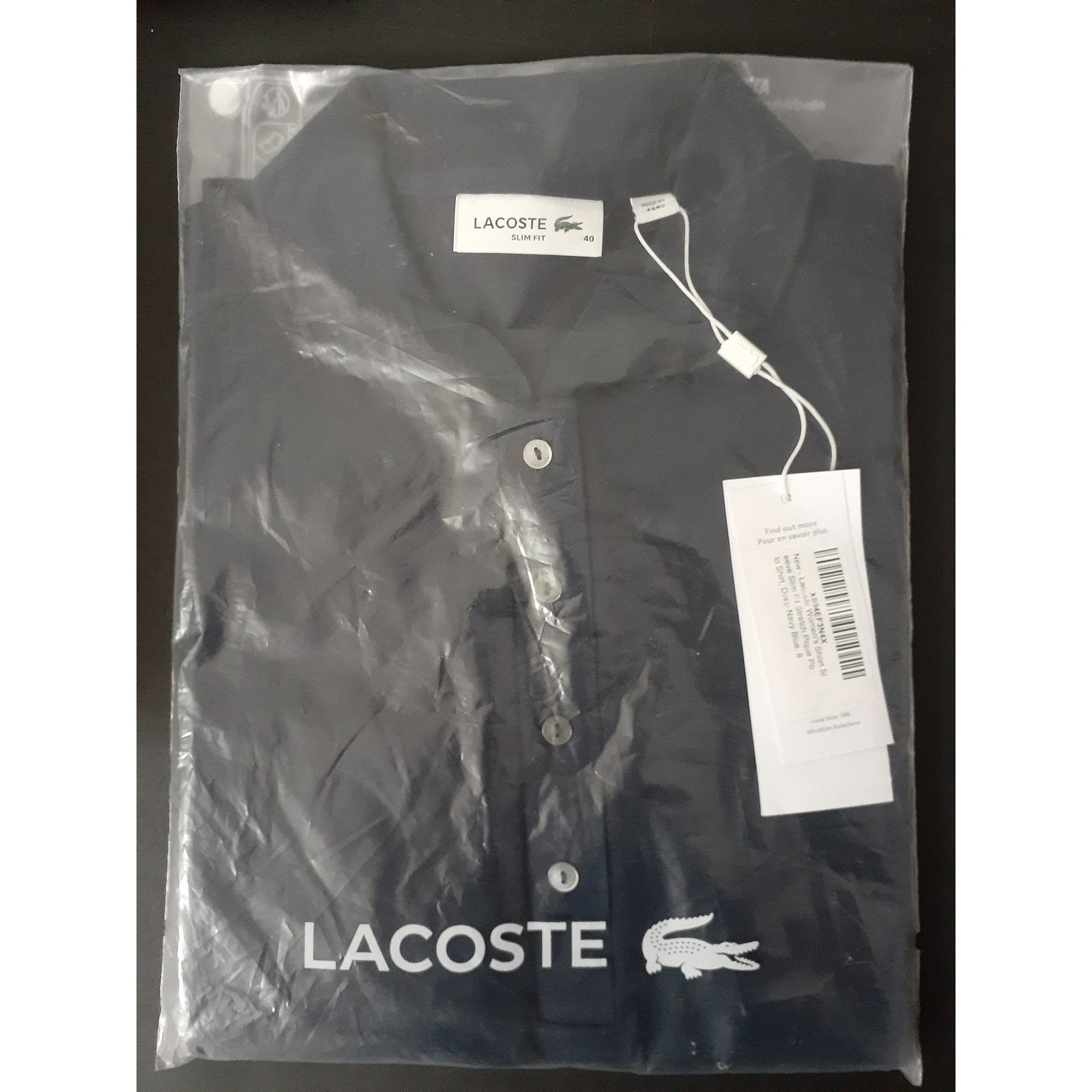 Lacoste Lacoste Women's Slim Fit Stretch Mini Pique Polo Deep Navy 8 Size M / US 6-8 / IT 42-44 - 2 Thumbnail