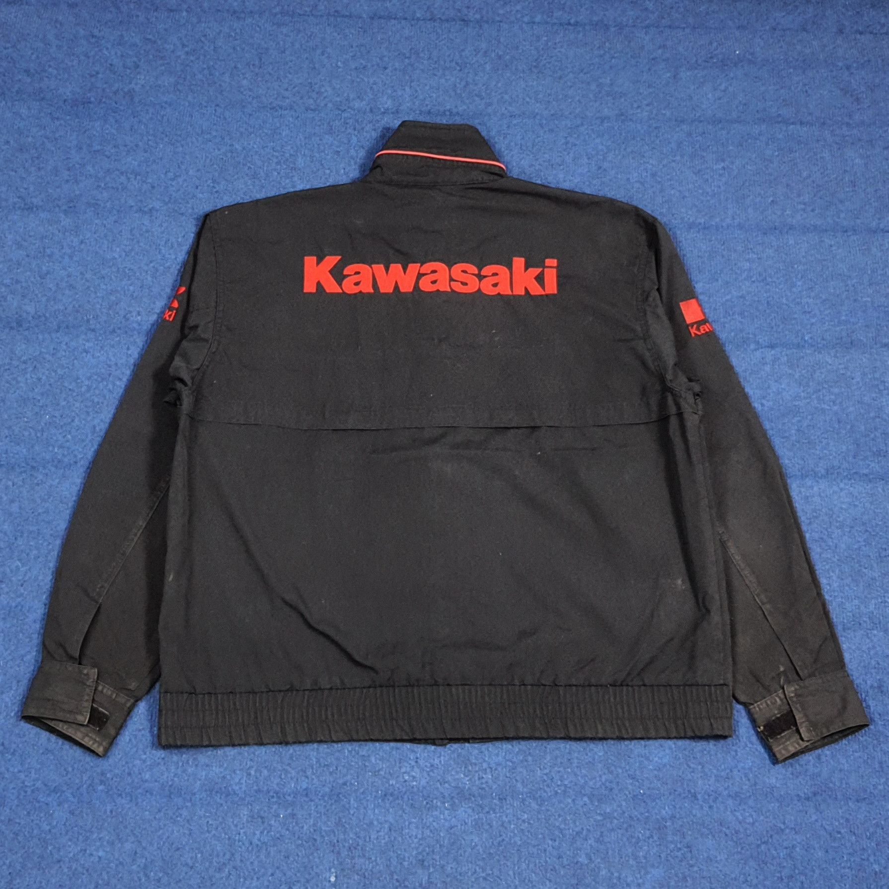Japanese Brand Vintage KAWASAKI Japan Motorsports Custom Jacket C282N30 Size US L / EU 52-54 / 3 - 1 Thumbnail