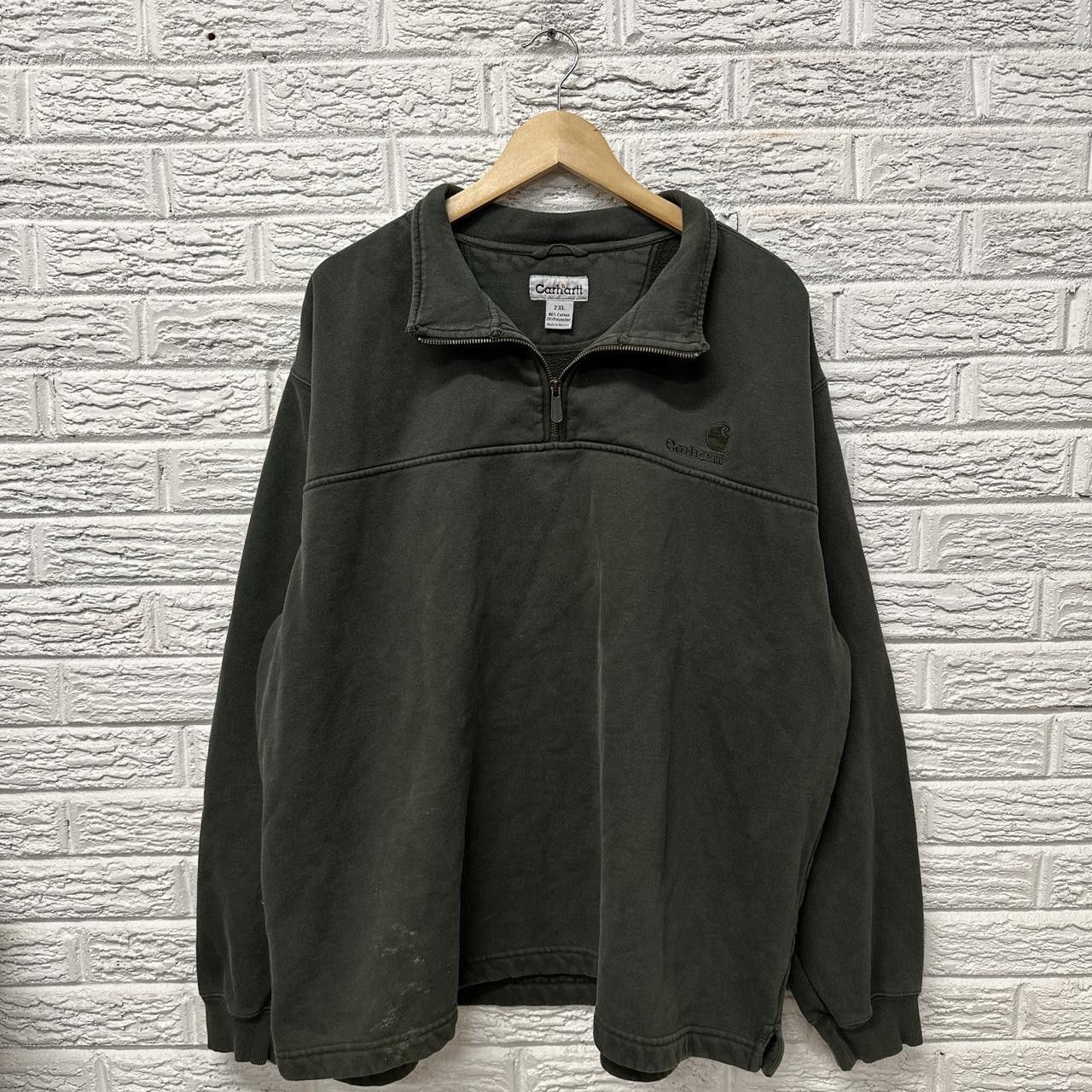 Carhartt × Vintage Vintage Carhartt 1/4 Zip Pullover Olive Green XXL Size US XXL / EU 58 / 5 - 2 Thumbnail