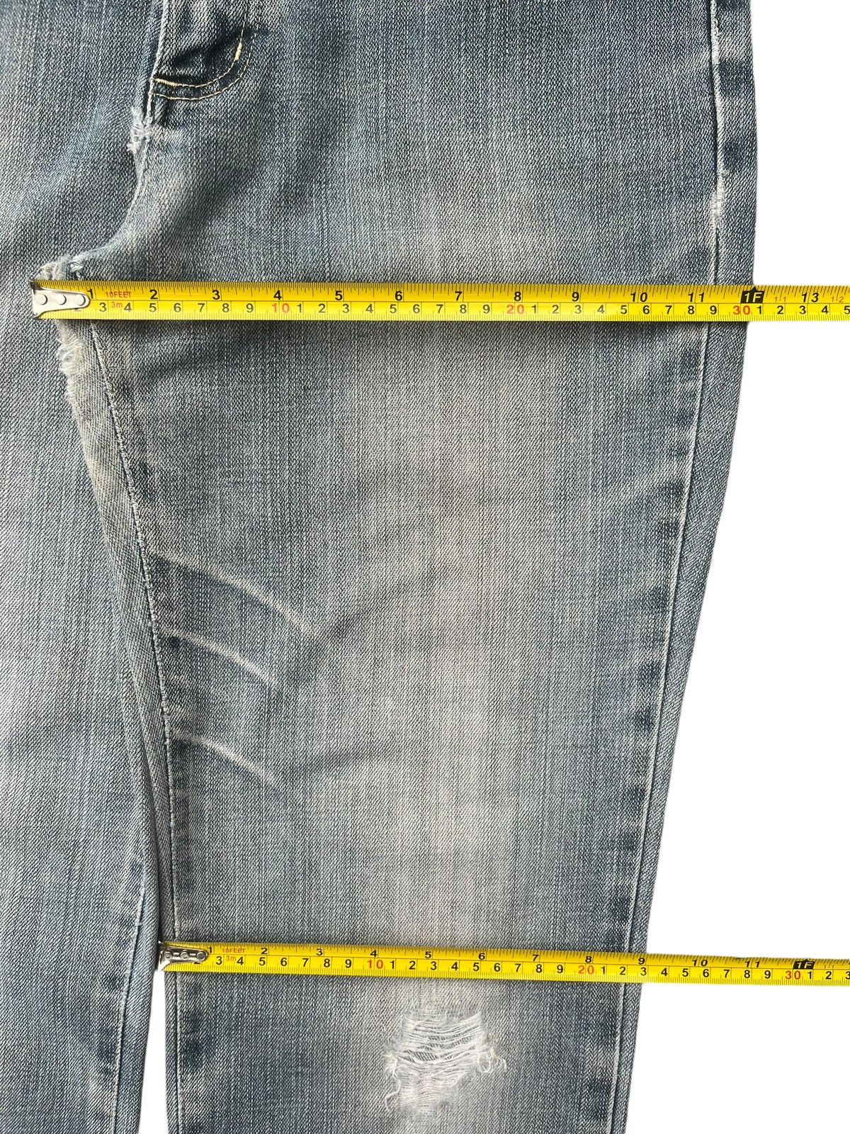 Edwin × Japanese Brand × KMRii Vintage Japanese Brand Blue Washed Straight Frayed Leg Jeans Size US 29 - 13 Thumbnail