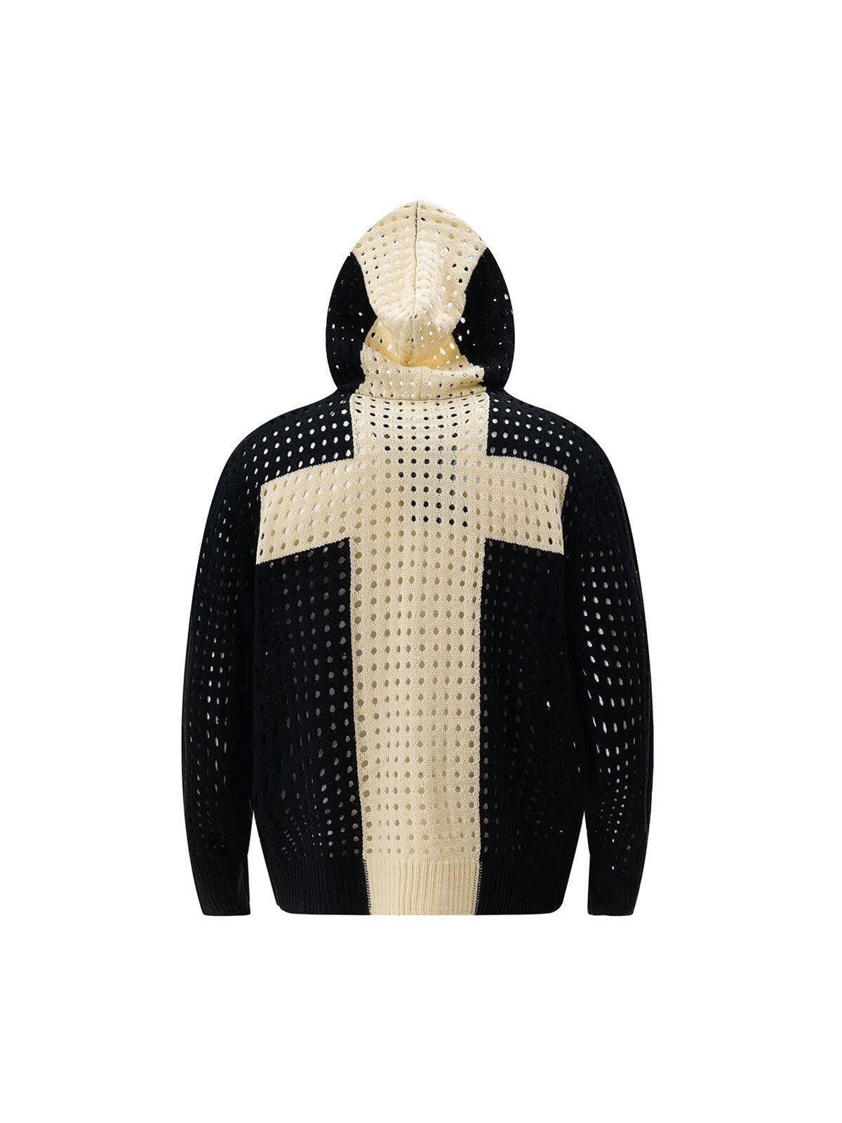 Japanese Brand Cross Jacquard Full Zipper Hooded Jacket Size US M / EU 48-50 / 2 - 3 Thumbnail