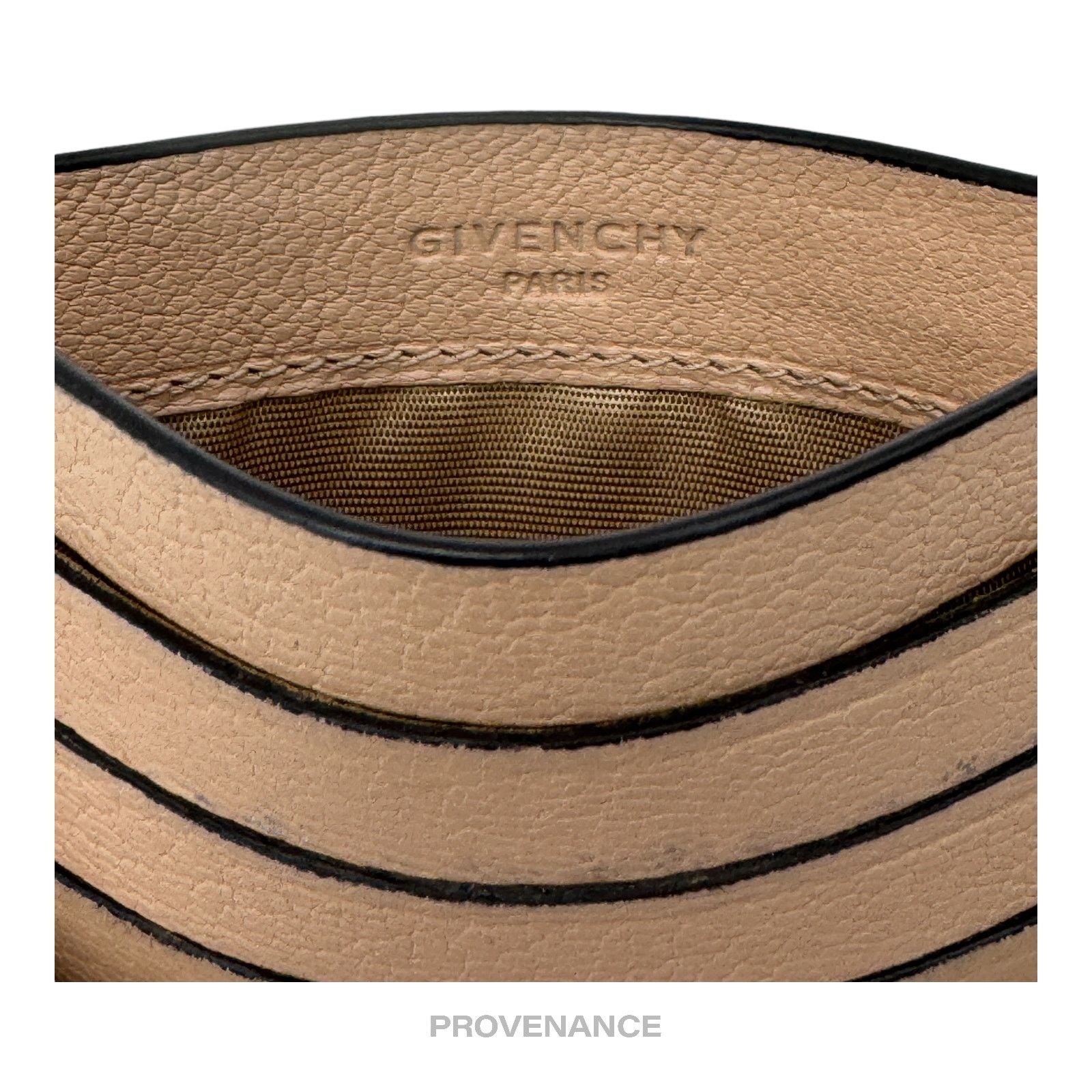Givenchy 🔴 Givenchy Logo Card Holder Wallet - Nude Leather Size ONE SIZE - 6 Thumbnail