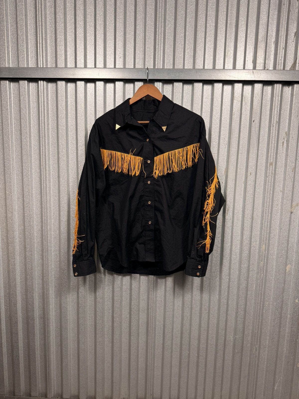 Other Insane Vintage Western Fringe Pearl Snap Button Cowboy Shirt Size US M / EU 48-50 / 2 - 6 Thumbnail