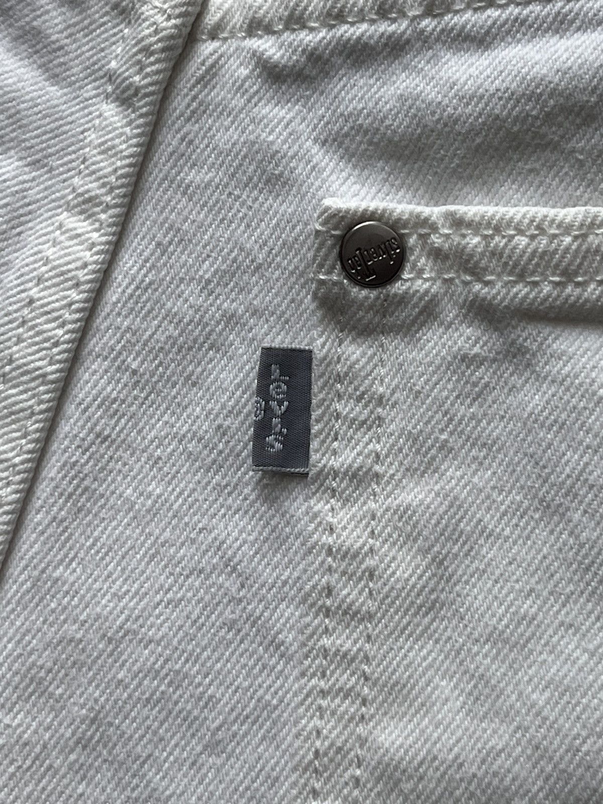 Levi's × Vintage Rare Levi’s SilverTab Baggy Cargo White Denim Pants y2k Size US 30 / EU 46 - 5 Thumbnail