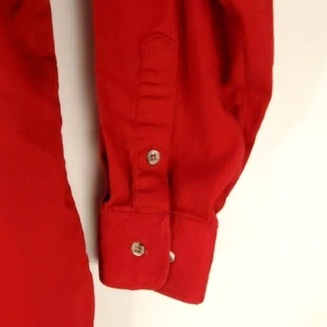 Wrangler WRANGLER Mens Size 18-36 X-Long Red Button Up Western Long Sleeve Shirt Size US XXL / EU 58 / 5 - 4 Thumbnail