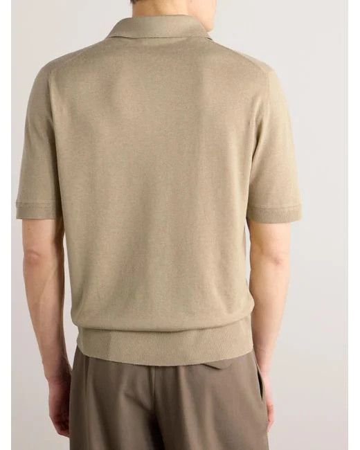 Loro Piana o1w1db10125 FAO1002 Wabi Polo Shirt in Beige Size US M / EU 48-50 / 2 - 4 Thumbnail