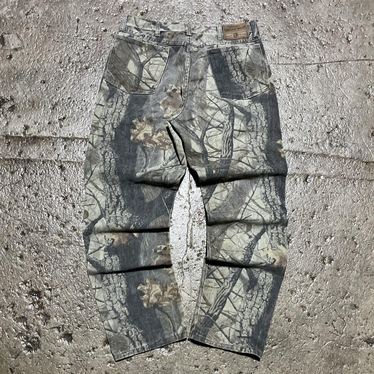 image of Crazy Vintage Camo Carhartt Style Workwear Skater Jeans, Men's (Size 36)