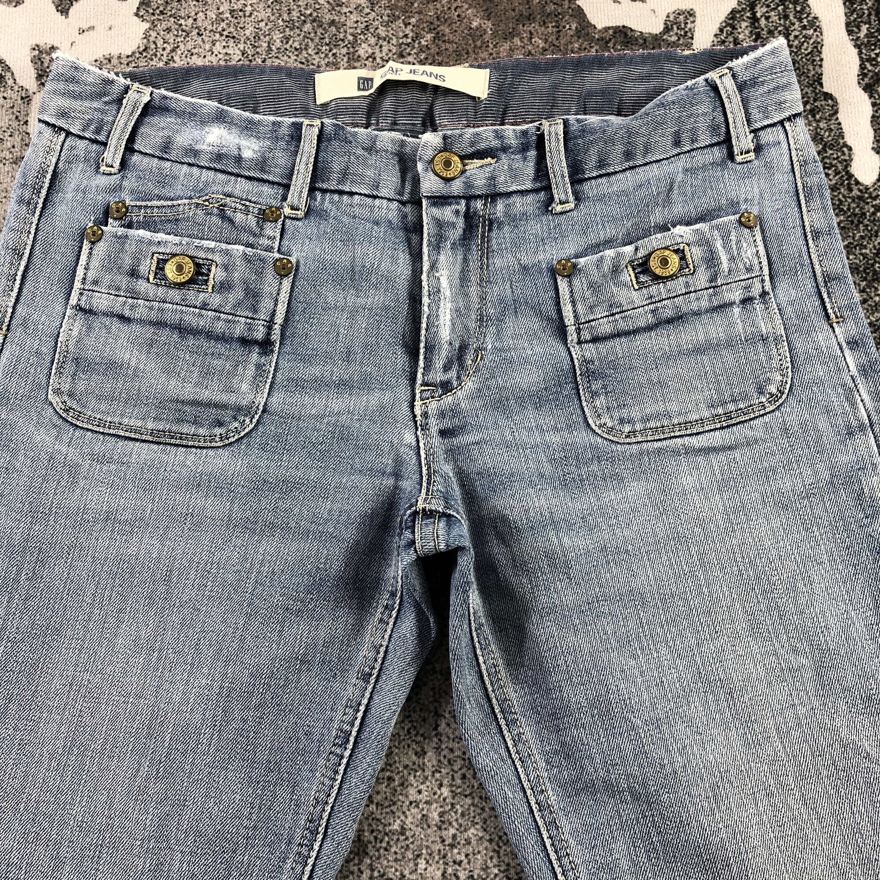 Gap GAP Bush Pants Medium Wash Flare Denim KJ1321 Size US 30 / EU 46 - 3 Thumbnail