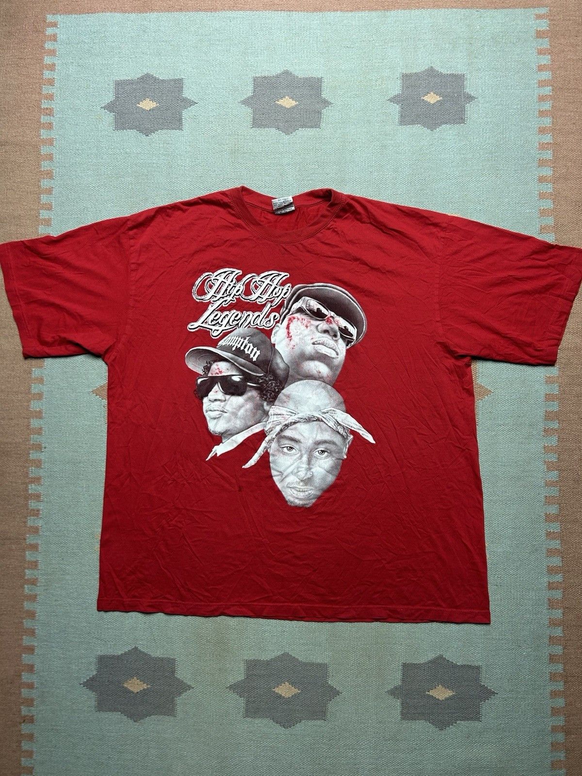 Vintage y2k t shirt hip hop legends biggie Tupac Eazy E rap tee 3XL Size US XXL / EU 58 / 5 - 1 Thumbnail