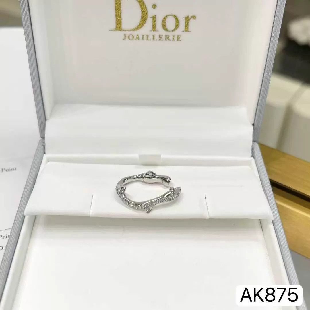 Dior Dior 18k WG Full Diamond Single Earring Bois de Rose LN Size ONE SIZE - 3 Thumbnail