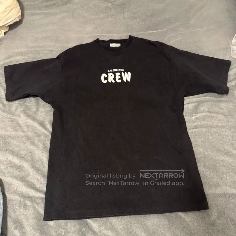 Balenciaga Balenciaga Crew Short-Sleeve + Letter Printed Crewneck Sho Size US M / EU 48-50 / 2 - 3 Thumbnail