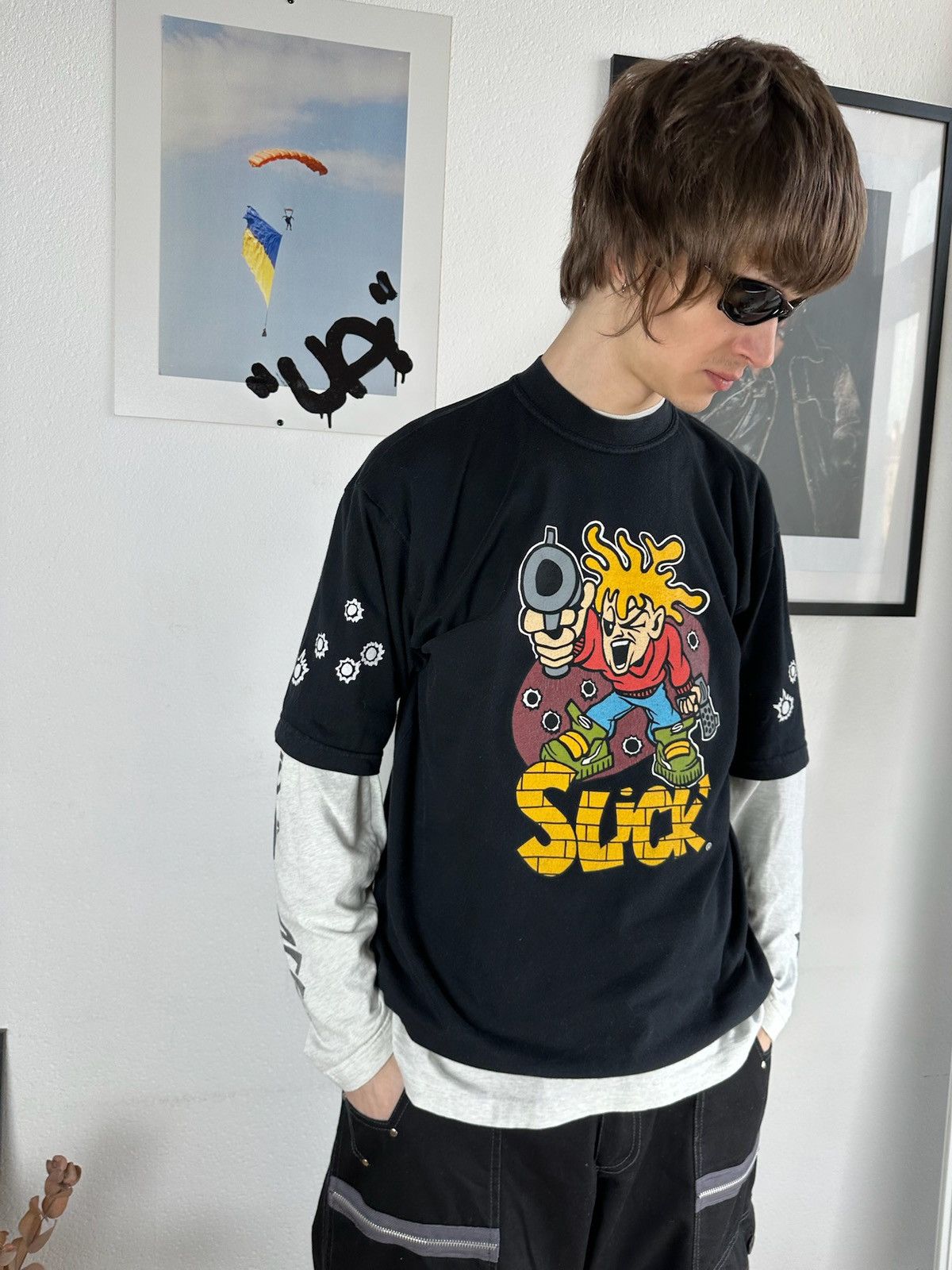 Stussy × Vintage Vintage graffiti skate graphic tee mad bad stussy style Size US L / EU 52-54 / 3 - 3 Thumbnail