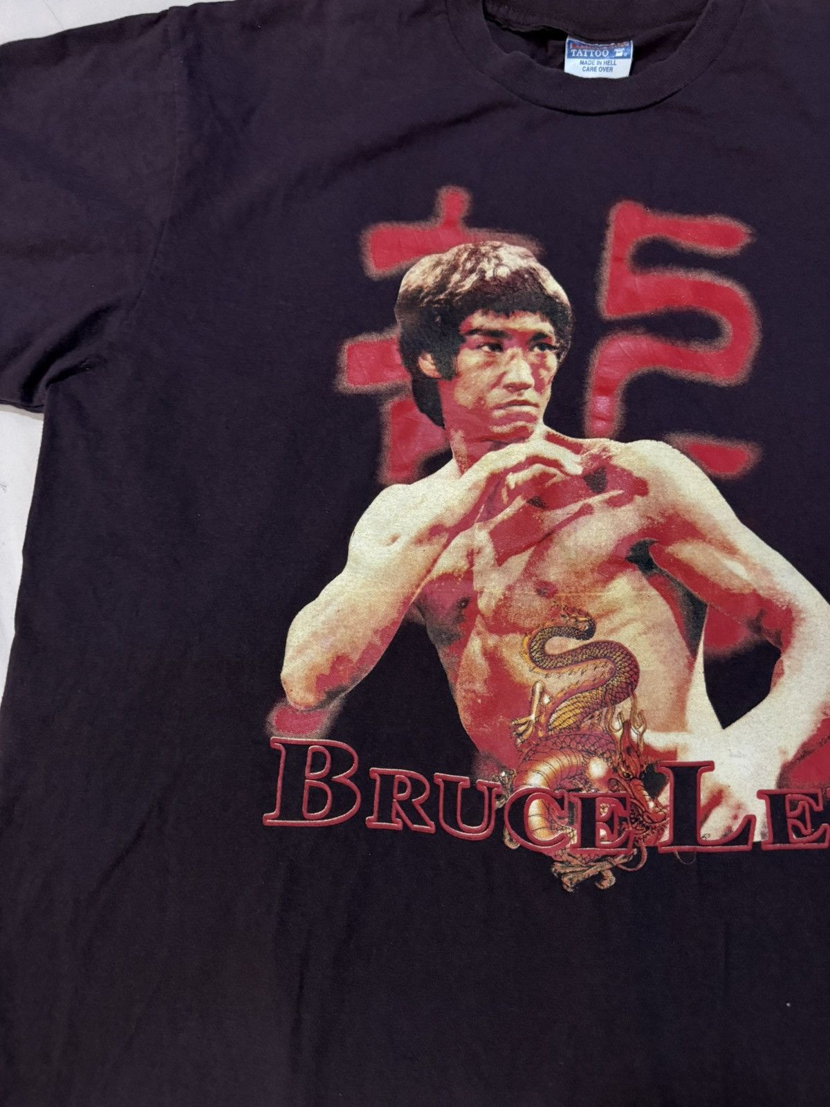 Vintage Vintage 90s Bruce Lee Ice Blue Made in Hell Bootleg T-Shirt Size US L / EU 52-54 / 3 - 3 Thumbnail
