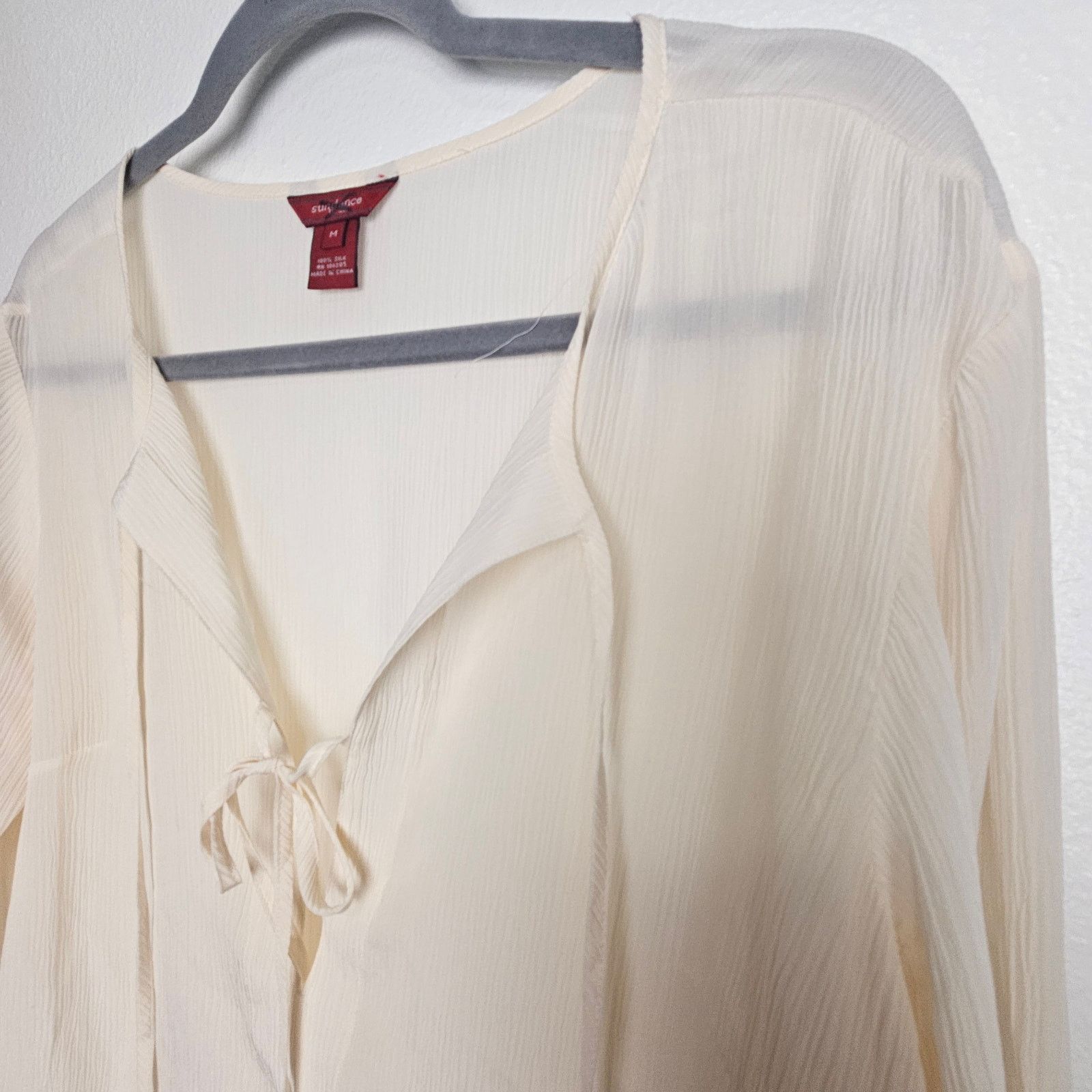Sundry Sundance Womens Silk Peasant Top M Earthy Natural Boho Chic Size M / US 6-8 / IT 42-44 - 5 Thumbnail