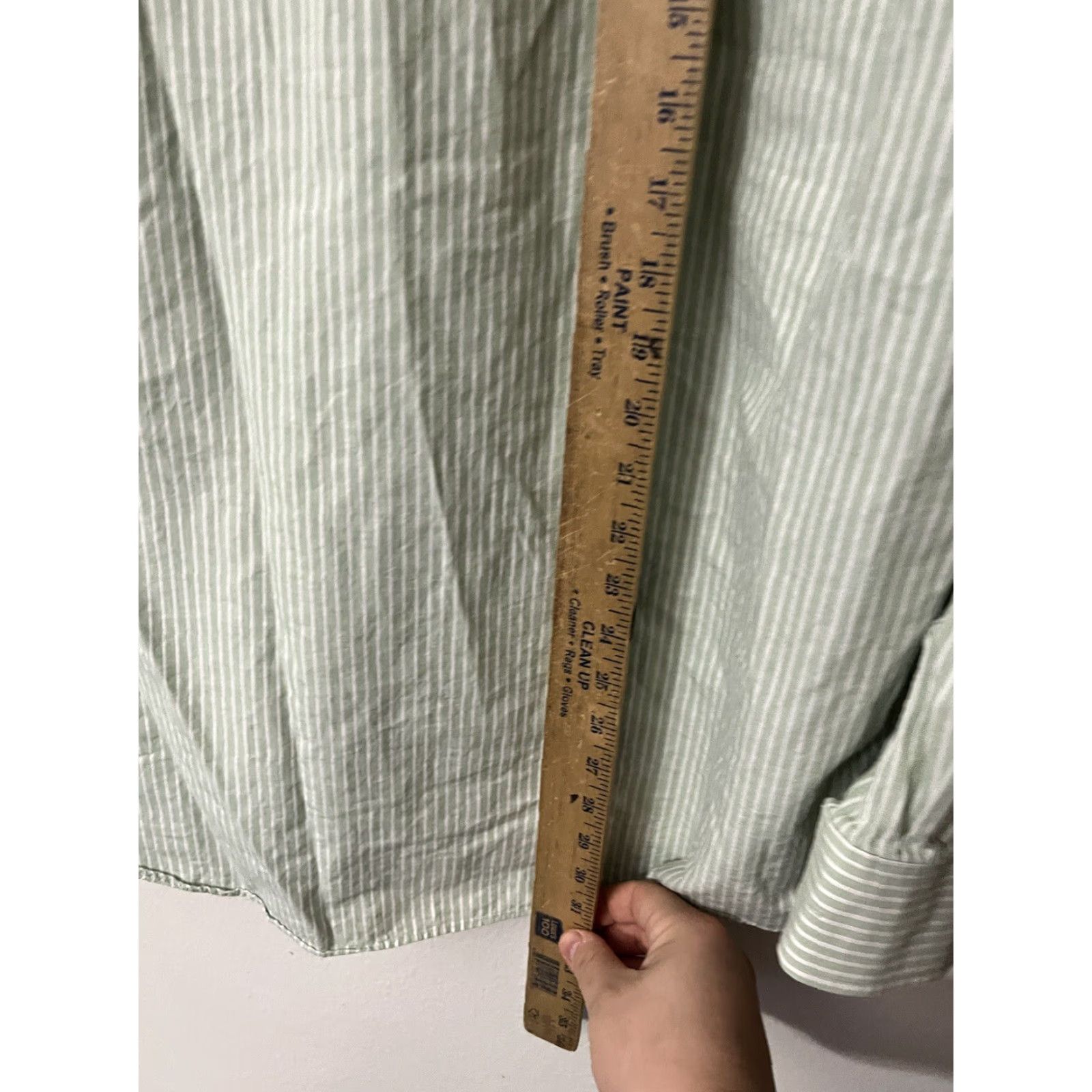Vintage VINTAGE Calvin Klein CK Men's Long Sleeve Button-Down Shirt Size Large Green Striped Business Casual Classic Size US L / EU 52-54 / 3 - 4 Thumbnail