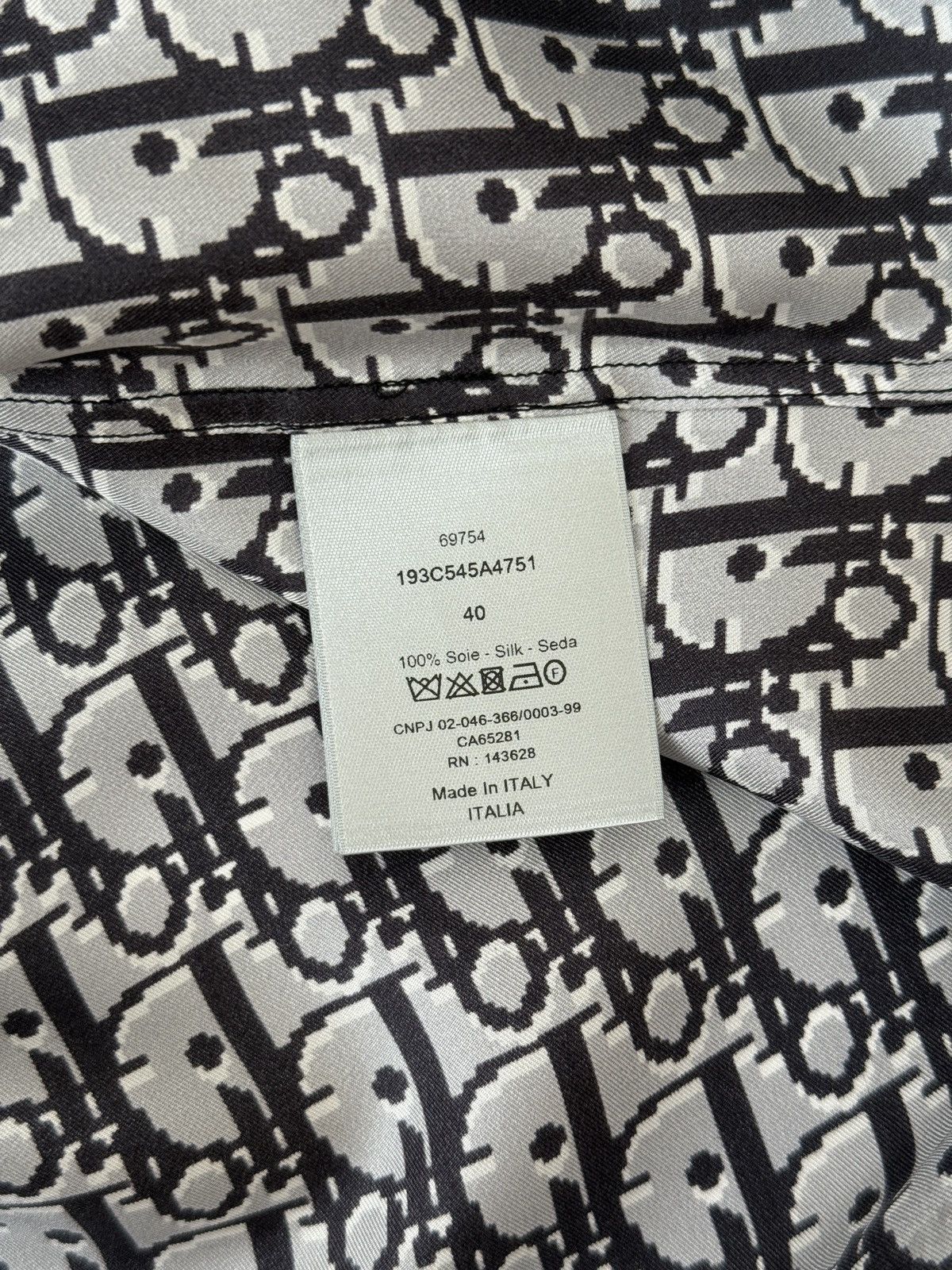 Dior Dior Oblique Pattern Silk Short Sleeve Button Up Shirt 40 Size US M / EU 48-50 / 2 - 5 Thumbnail