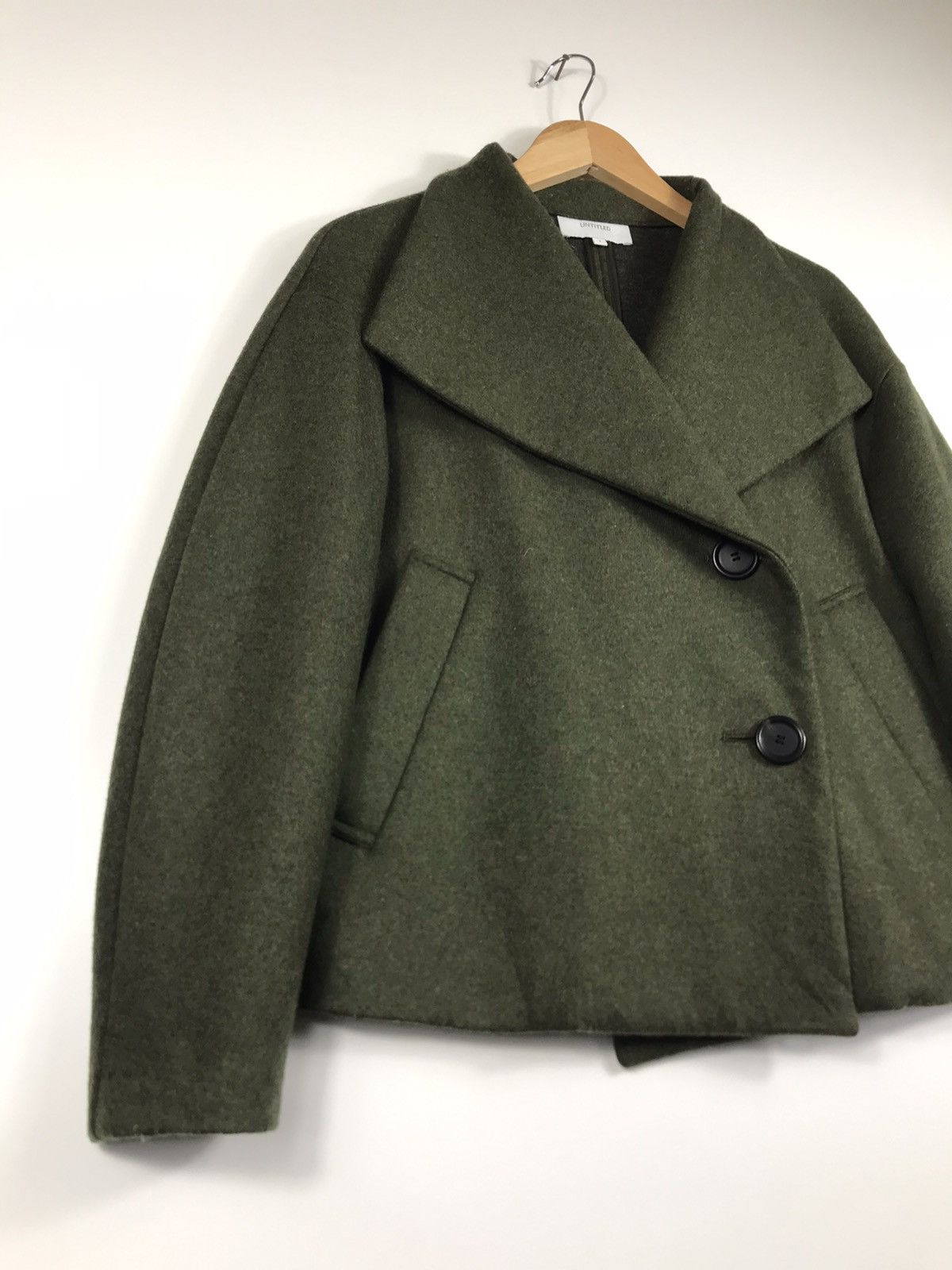 Japanese Brand × Untitled&Co 🔥Untitled Waterfall Colar Button Cropped Coat Jacket Size XS / US 0-2 / IT 36-38 - 2 Thumbnail