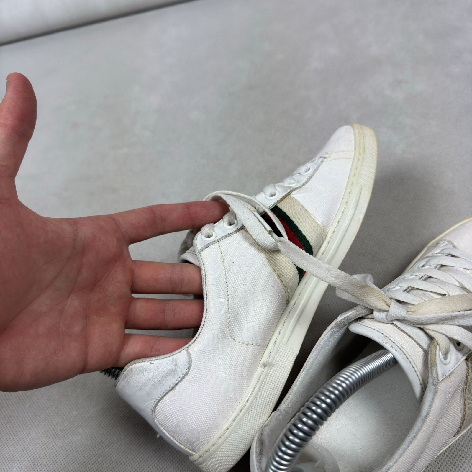Gucci × Vintage Gucci White Leather Lace Up Sneakers Shoes 36 Size US 6 / IT 36 - 6 Thumbnail