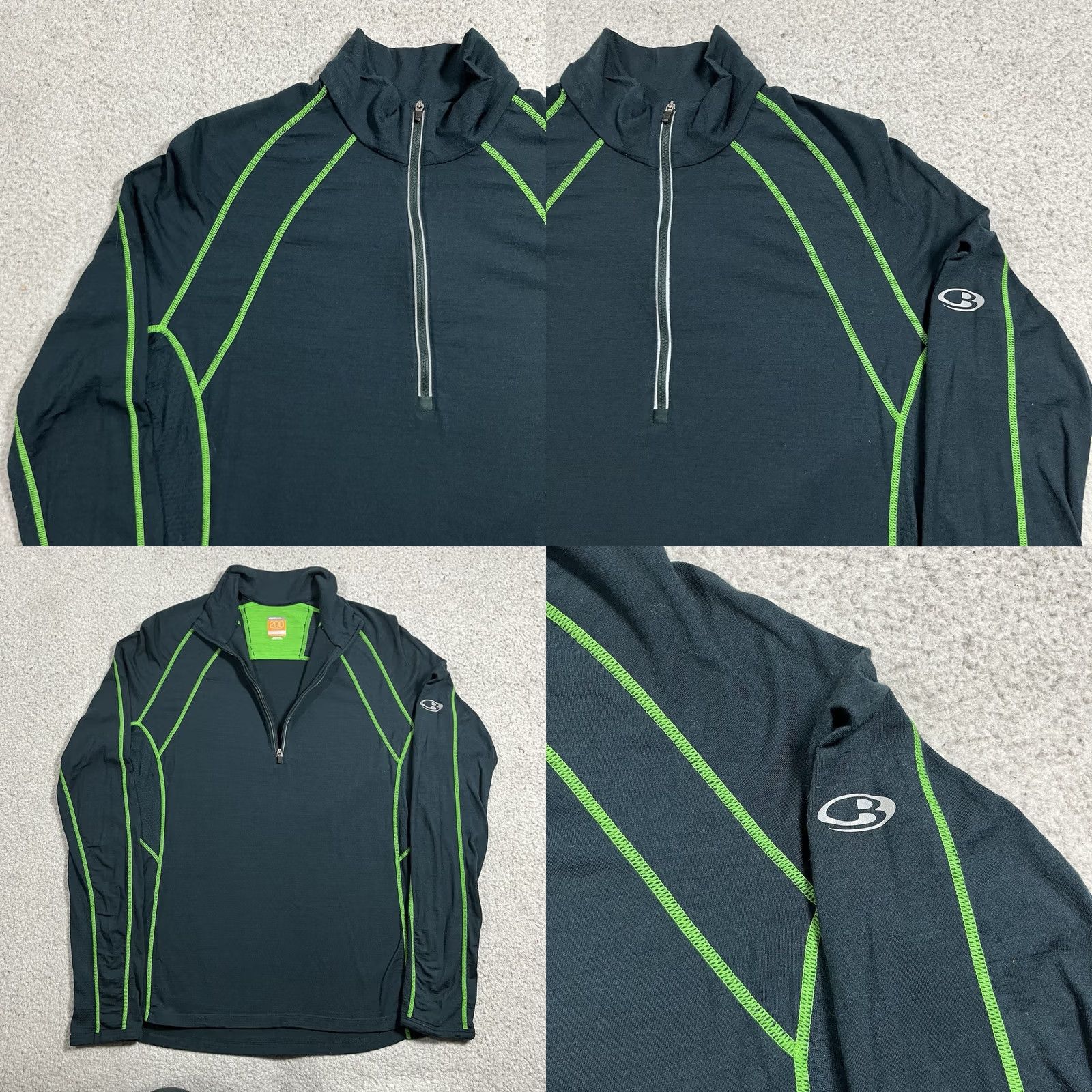 Icebreaker Icebreaker GT Merino 1/4 Zip Pullover Men S Blue Wool Regular Long Sleeve 200 Merino 1/4 Zip Outdoor Outdoorwear Activewear Casual Size US S / EU 44-46 / 1 - 8 Thumbnail