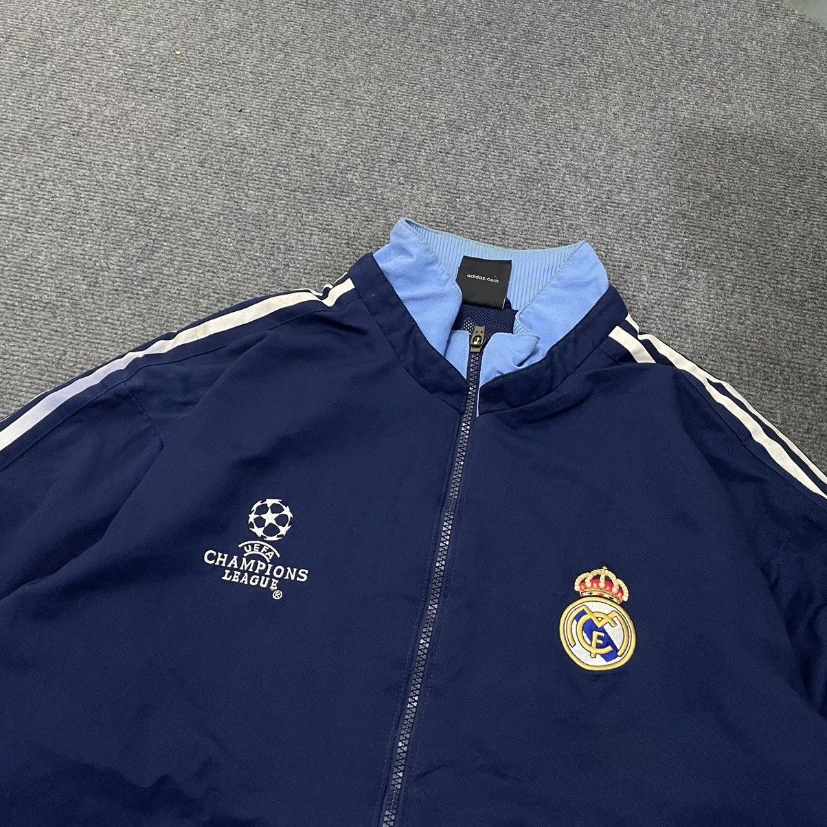 Adidas × Vintage Vintage 2005 Adidas x Real Madrid UEFA Track Jacket Rare Size US L / EU 52-54 / 3 - 2 Thumbnail