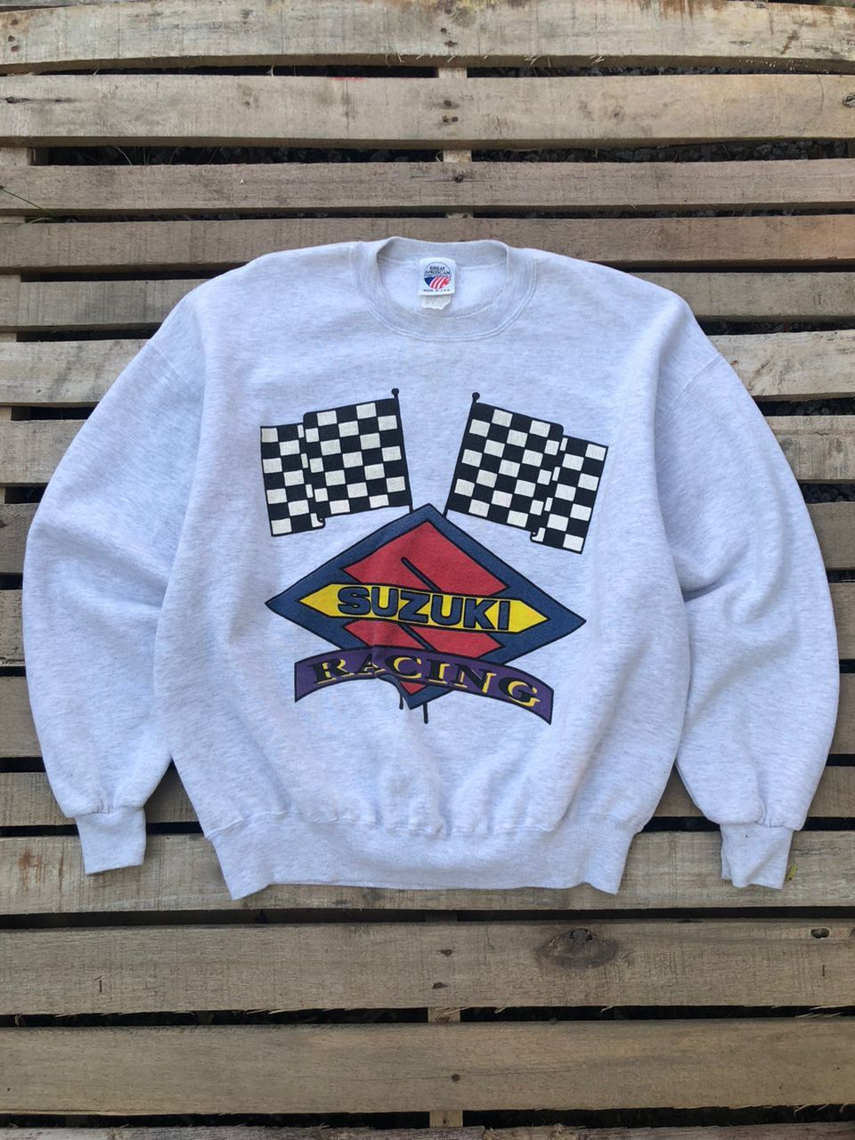 Vintage Vintage 90s Suzuki Racing Sweatshirt Size US XL / EU 56 / 4 - 1 Thumbnail
