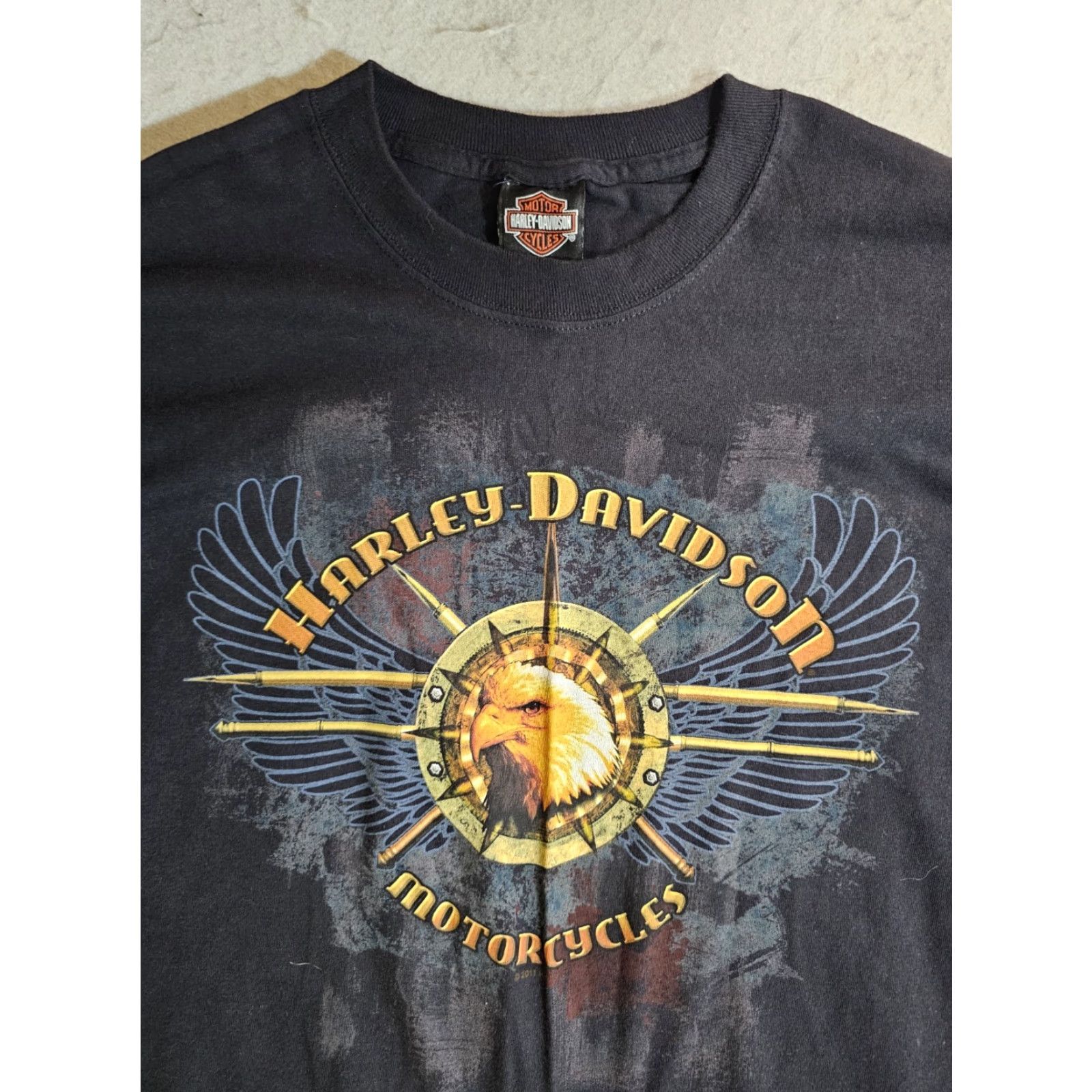 Harley Davidson VINTAGE Harley-Davidson T-Shirt Men 2XL Black Short Sleeve Crew Neck HD Cape Fear Fayetteville NC 2000s Vintage Size US XXL / EU 58 / 5 - 3 Thumbnail