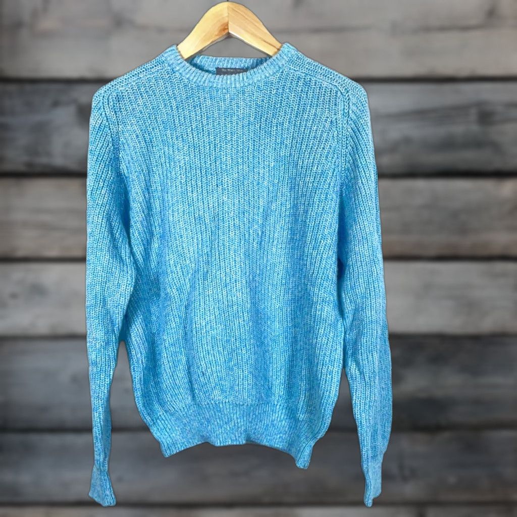 Lord & Taylor VINTAGE LORD & TAYLOR Sweater Mens XL Blue Cotton Chunky Knit Crew Neck Pullover 90s Casual Size US XL / EU 56 / 4 - 1 Thumbnail