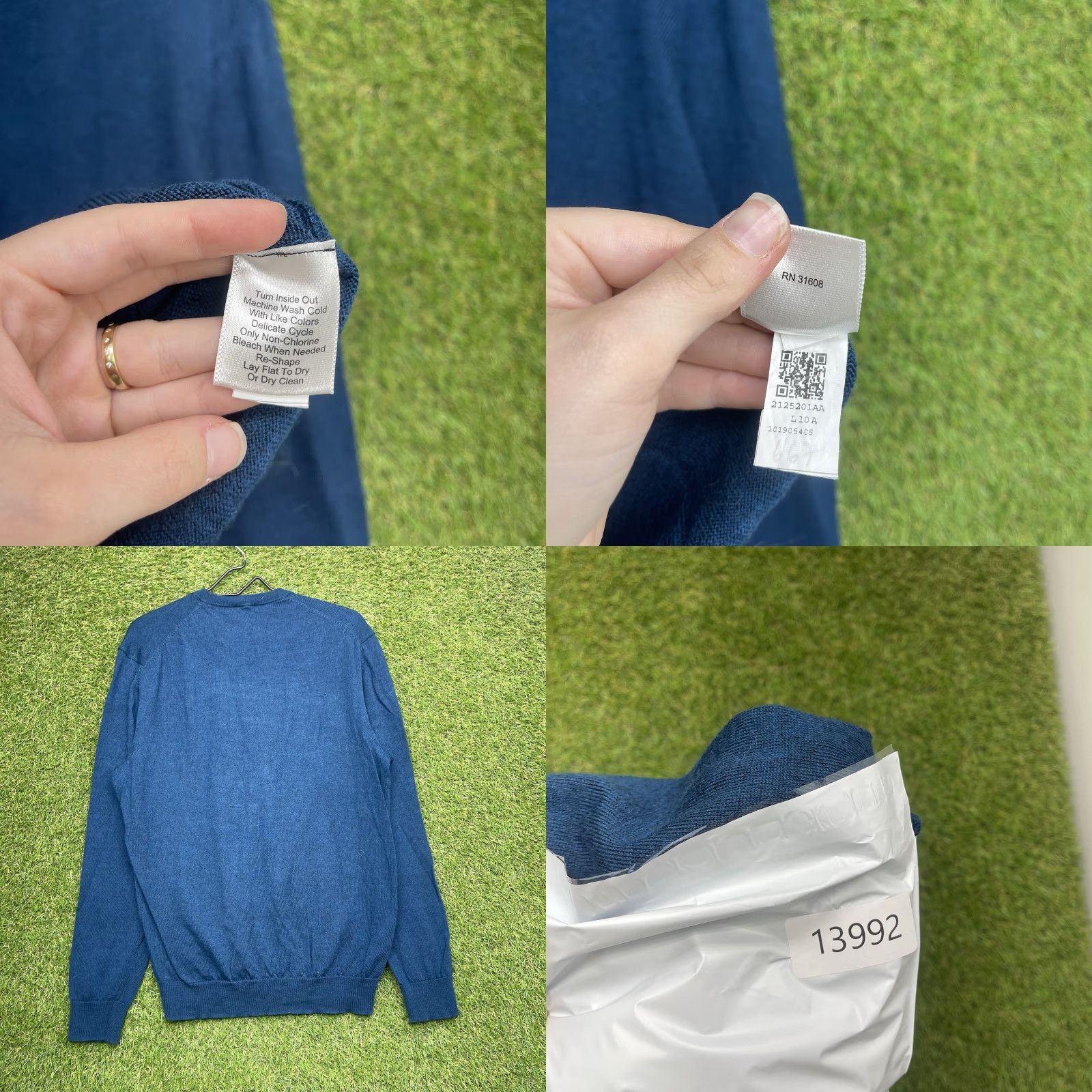 Jos. A. Bank Jos. A. Bank Sweater Mens Large Merino Wool Travelers Blue V-Neck Preppy Modern Knits Pullover Size US L / EU 52-54 / 3 - 8 Thumbnail