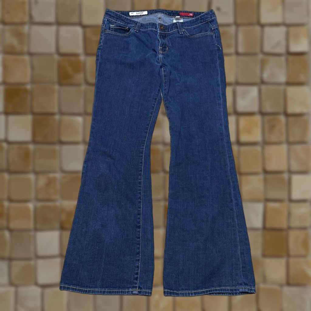 Denime X2 Women’s Low Rise Flare Leg Denim Jeans Size 10 Blue Size 32" / US 10 / IT 46 - 1 Thumbnail