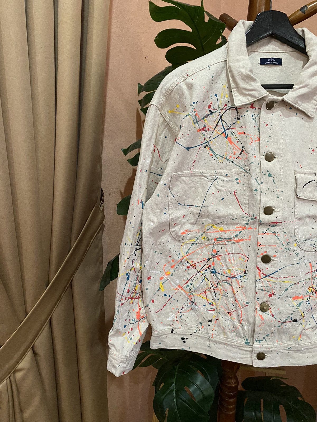 URBAN RESEARCH DOORS Artistic Splatter Painted Cotton Jacket by Urban Research Size US M / EU 48-50 / 2 - 5 Thumbnail