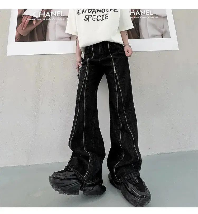 Japanese Brand Casual Zipper Baggy Denim Size US 32 / EU 48 - 4 Thumbnail