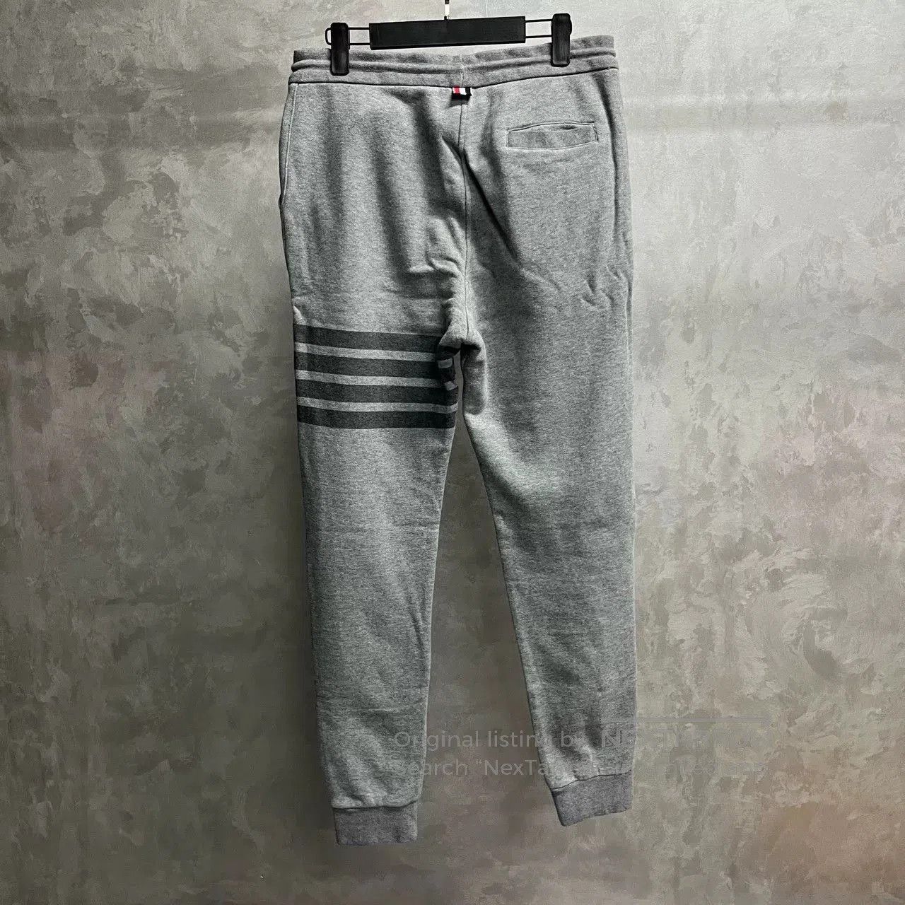 Thom Browne Thom Browne Gray Four-Stripe Cotton Sweatpants. Size US 32 / EU 48 - 2 Thumbnail