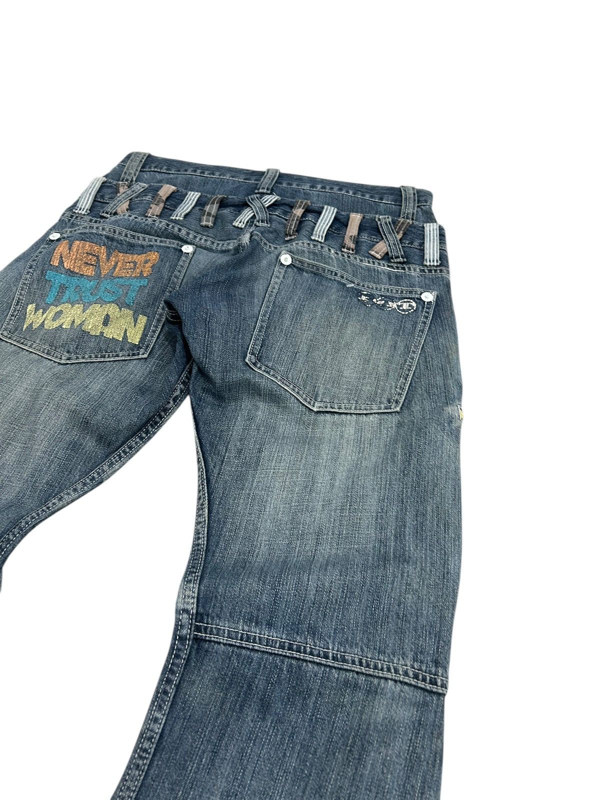 Japanese Brand Vintage Memory Special Double Waist Zipper Mud Washed Junya Size US 30 / EU 46 - 15 Thumbnail