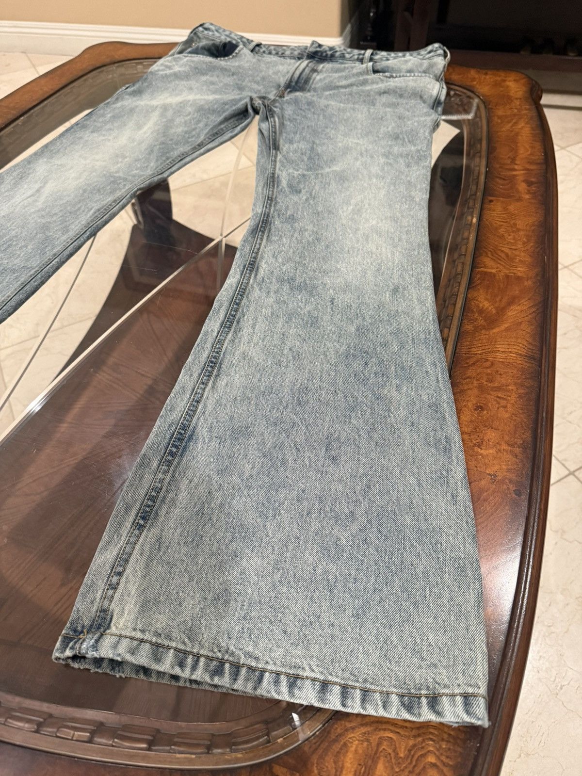 Entire Studios Entire Studios Slim Flared Jeans – Surface Wave Wash Size US 34 / EU 50 - 3 Thumbnail