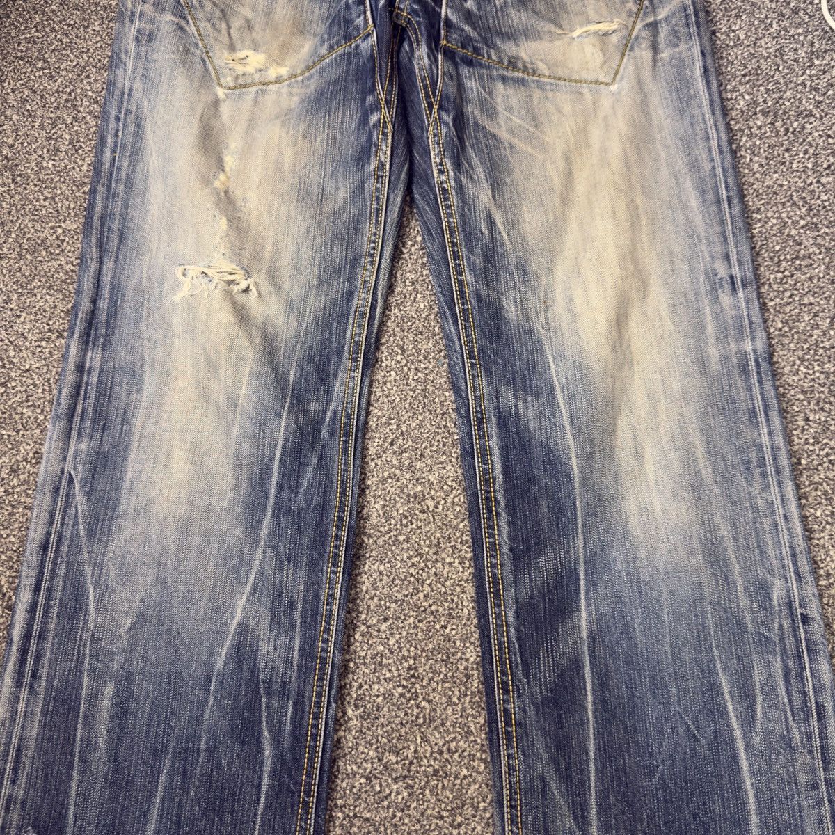 Japanese Brand 🔥🇯🇵 Osaka Big Train Boot Cut Distressed Denim Size US 32 / EU 48 - 5 Thumbnail