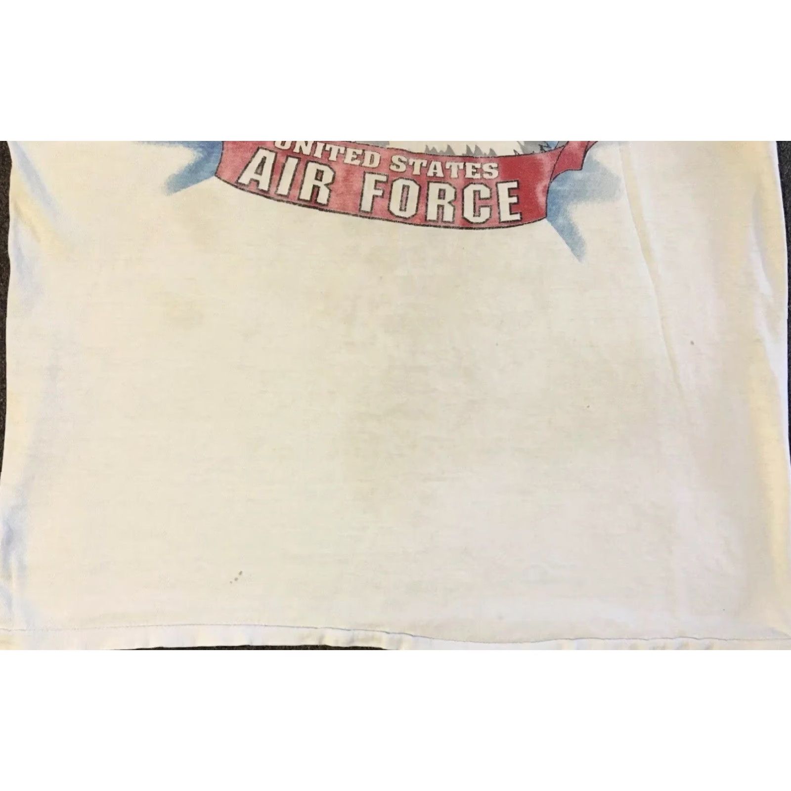 Vintage VINTAGE US Air Force Shirt XL Distressed Thrashed Eagle 90s Military Army Grunge Single Stitch Men T-Shirt White Crew Neck Short Sleeve Graphic Tee Size US XL / EU 56 / 4 - 4 Thumbnail