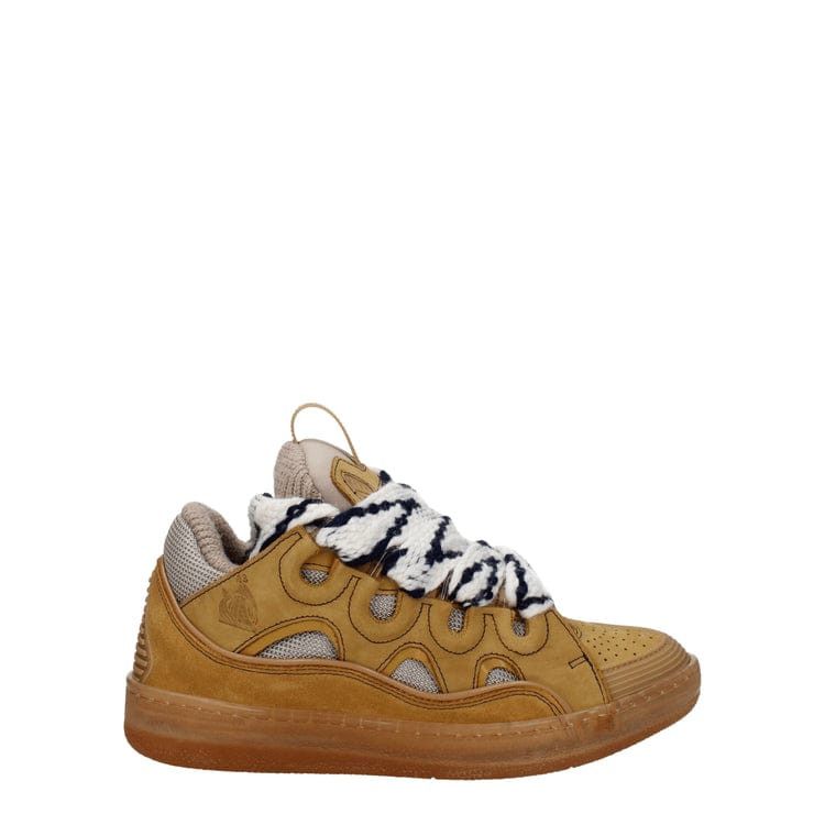 Lanvin o1w1db11024 Curb Low Top Sneakers in Tan & Beige Size US 8 / EU 41 - 1 Thumbnail
