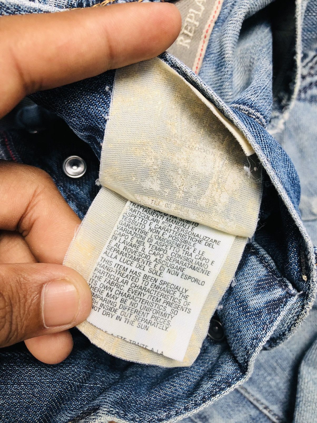 Replay REPLAY Regular Fit Distressed Jeans (38) Size US 31 - 11 Thumbnail