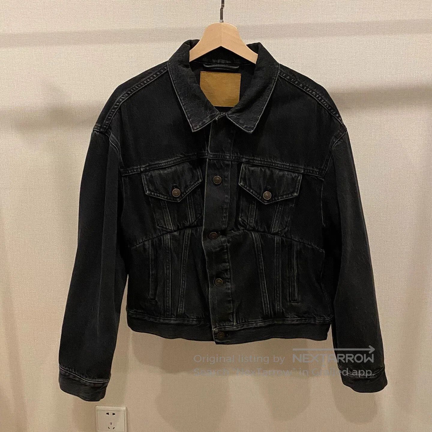 Balenciaga Balenciaga Distressed Cropped Denim Jacket. Size XXS / US 00 / IT 34 - 1 Thumbnail