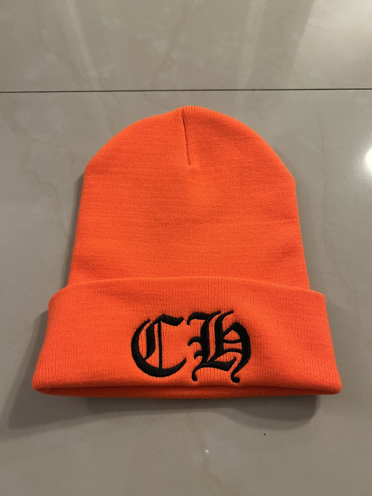 Chrome Hearts Chrome Hearts Safety Orange Beanie Size ONE SIZE - 1 Thumbnail